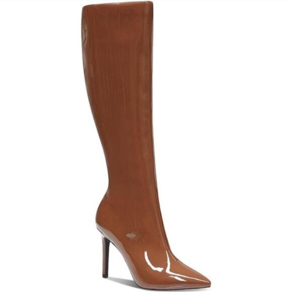 INC International Concepts Rajel Cognac Knee High Boots